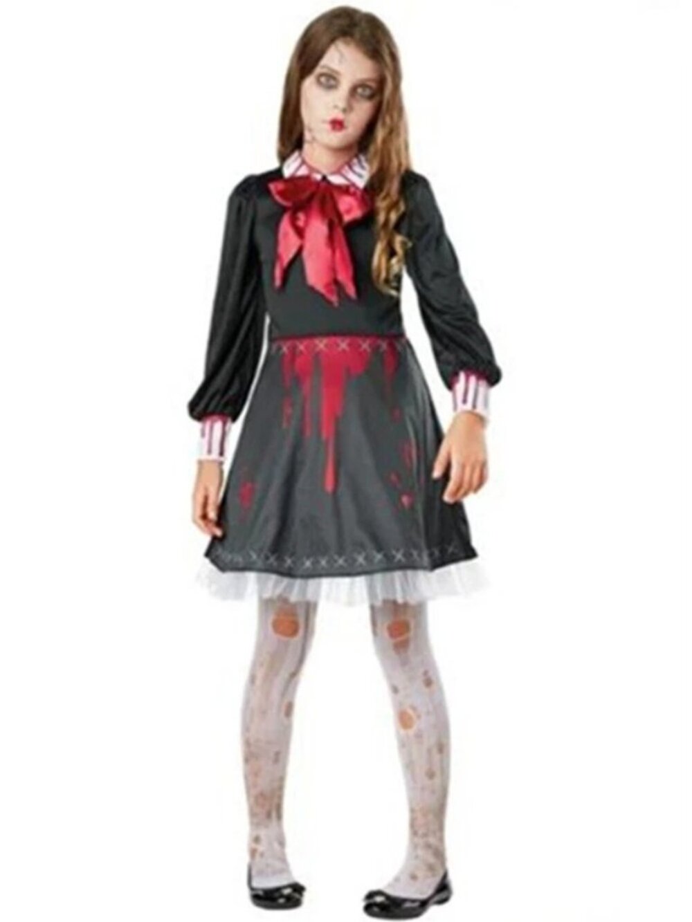 Seasons Girl's Zombie Babydoll Halloween Costume